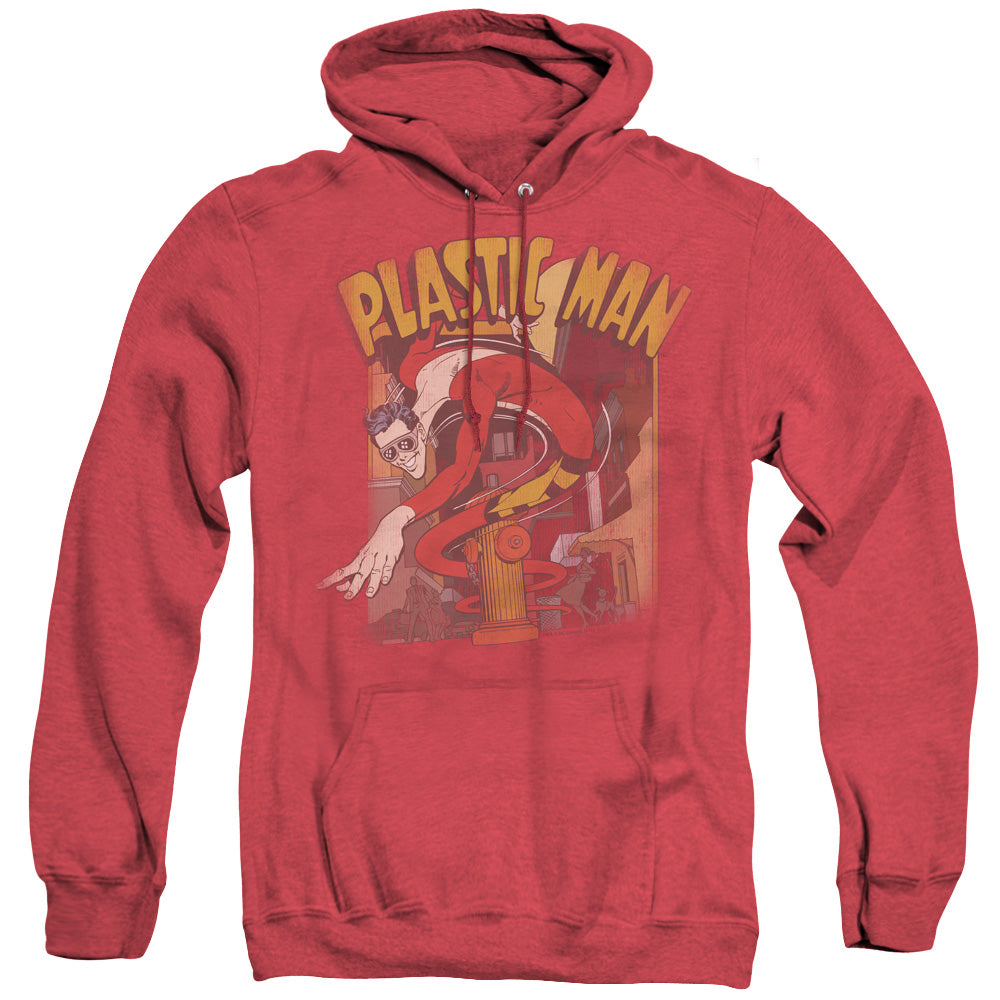 DC Comics Plastic Man Street Heather Mens Hoodie Red