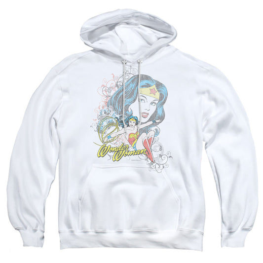 Dc Wonder Scroll Mens Hoodie White