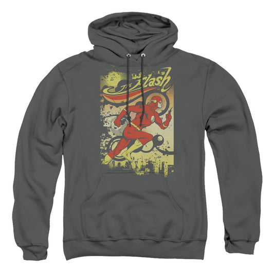 Dc Flash Just Passing Through Mens Hoodie Charcoal