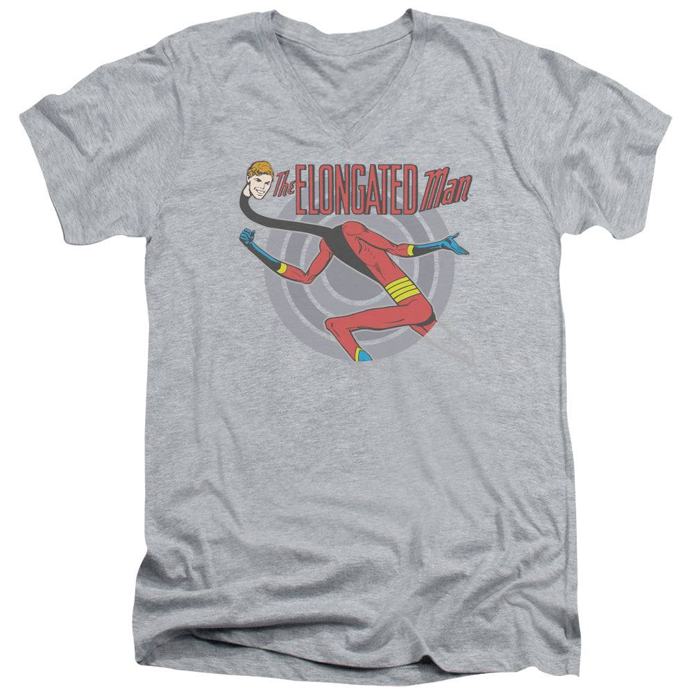 DC Comics Elongated Man Mens Slim Fit V Neck T Shirt Athletic Heather