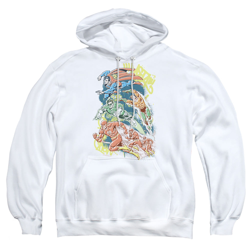 Dc Halftone League Mens Hoodie White