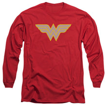 Load image into Gallery viewer, Dc Ww Logo Mens Long Sleeve Shirt Red Officially Licensed