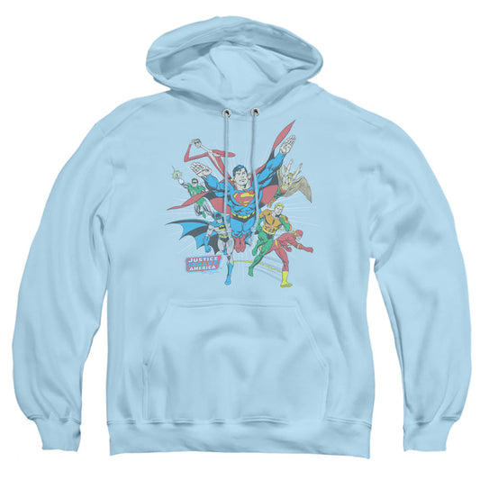 Dc Lead The Charge Mens Hoodie Light Blue