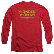 Load image into Gallery viewer, Dc Wonder Woman Logo Mens Long Sleeve Shirt Red Officially Licensed