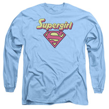 Load image into Gallery viewer, Dc Im A Supergirl Mens Long Sleeve Shirt Carolina Blue Officially Licensed