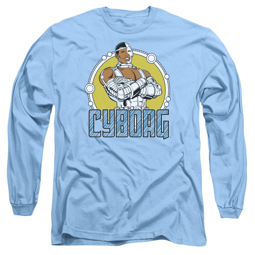 Dc Cyborg Mens Long Sleeve Shirt Carolina Blue Officially Licensed