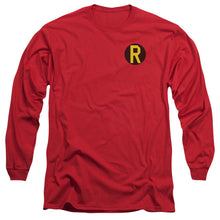 Load image into Gallery viewer, Dc Robin Logo Mens Long Sleeve Shirt Red Officially Licensed