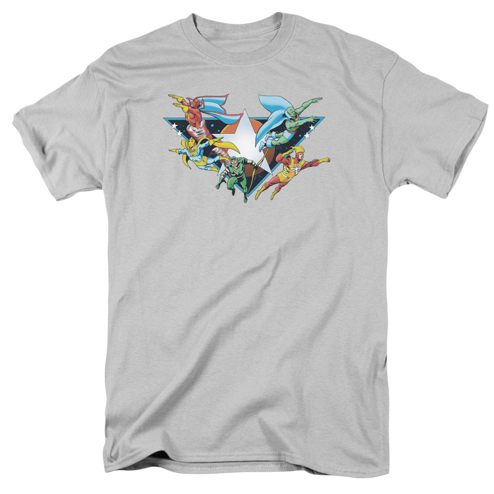 DC Comics Star Power Mens T Shirt Silver