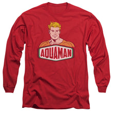 Load image into Gallery viewer, Dco Aquaman Sign Mens Long Sleeve Shirt Red Officially Licensed
