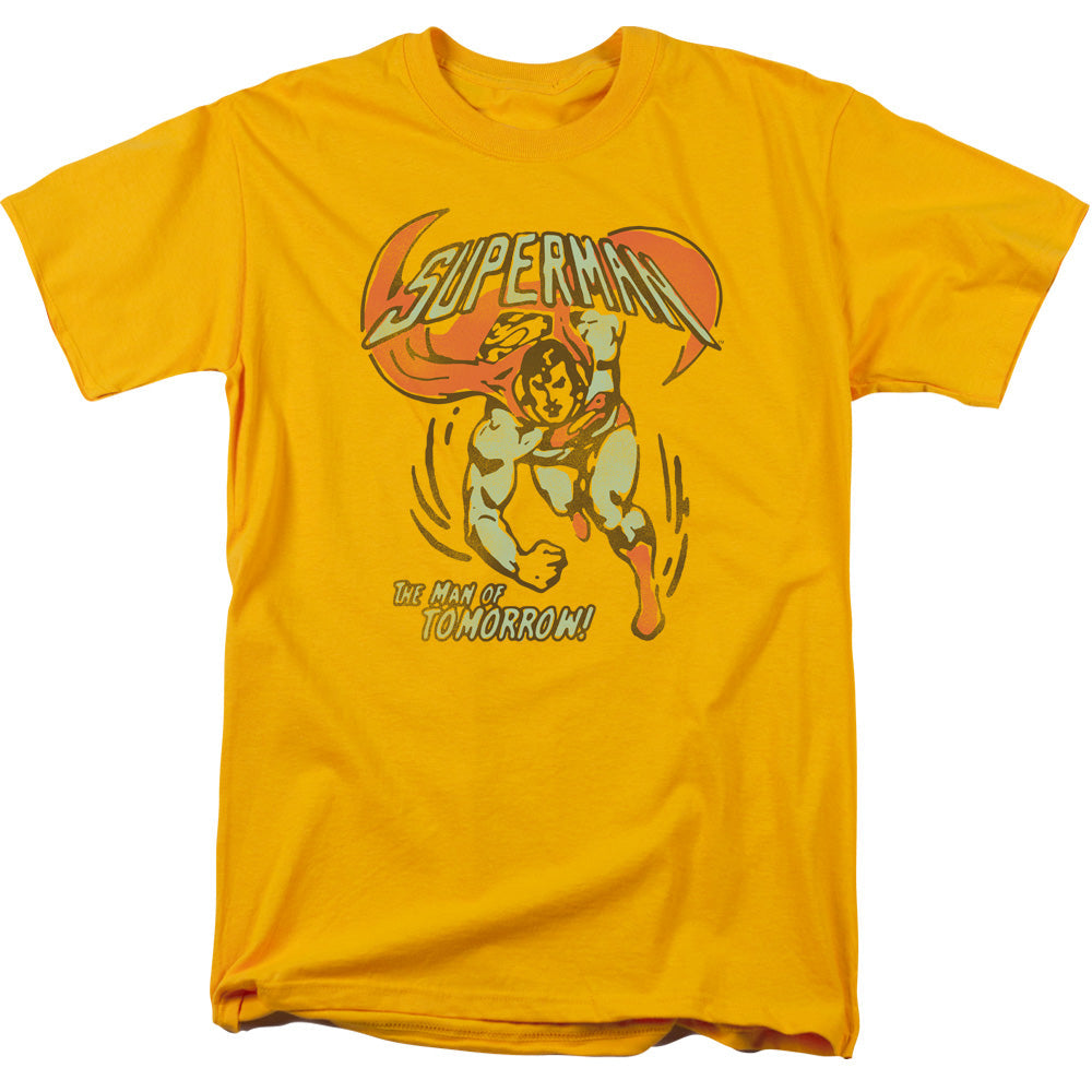 DC Comics Tomorrow Man Mens T Shirt Gold