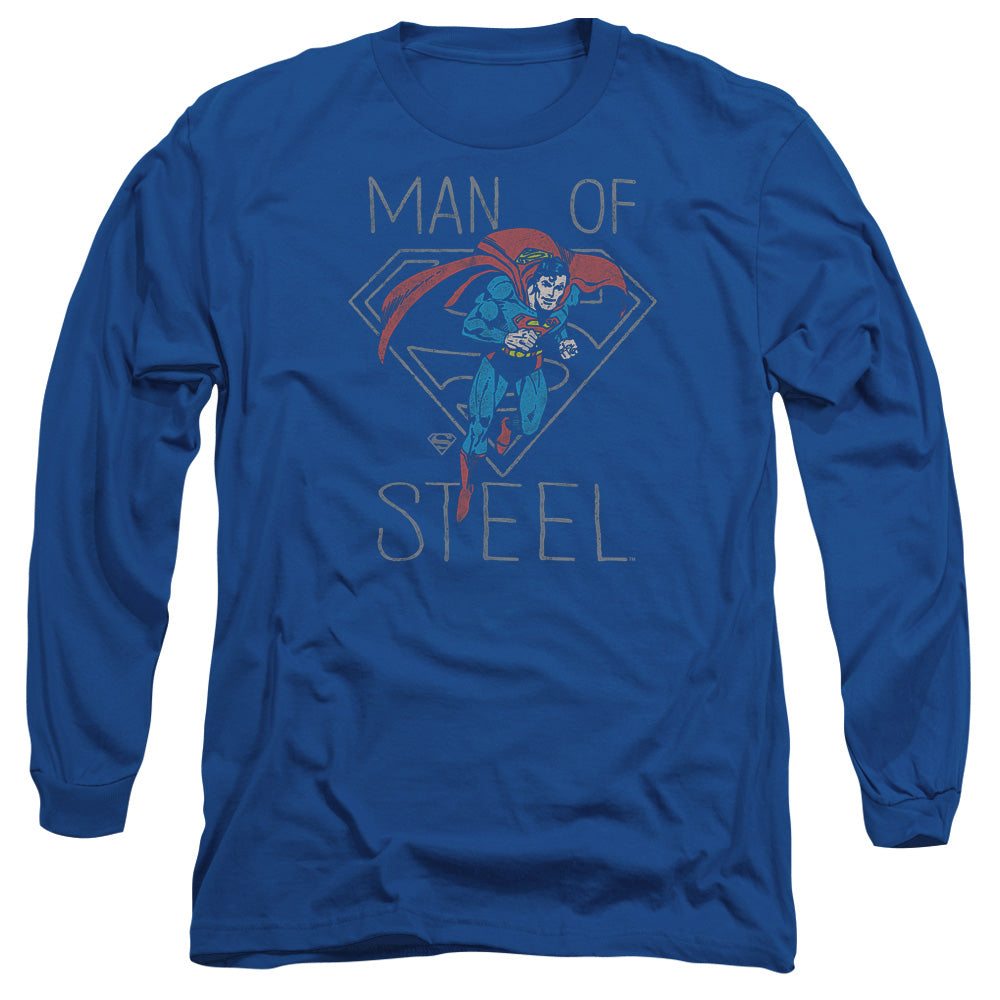 Dc Hardened Heart Mens Long Sleeve Shirt Royal Officially Licensed