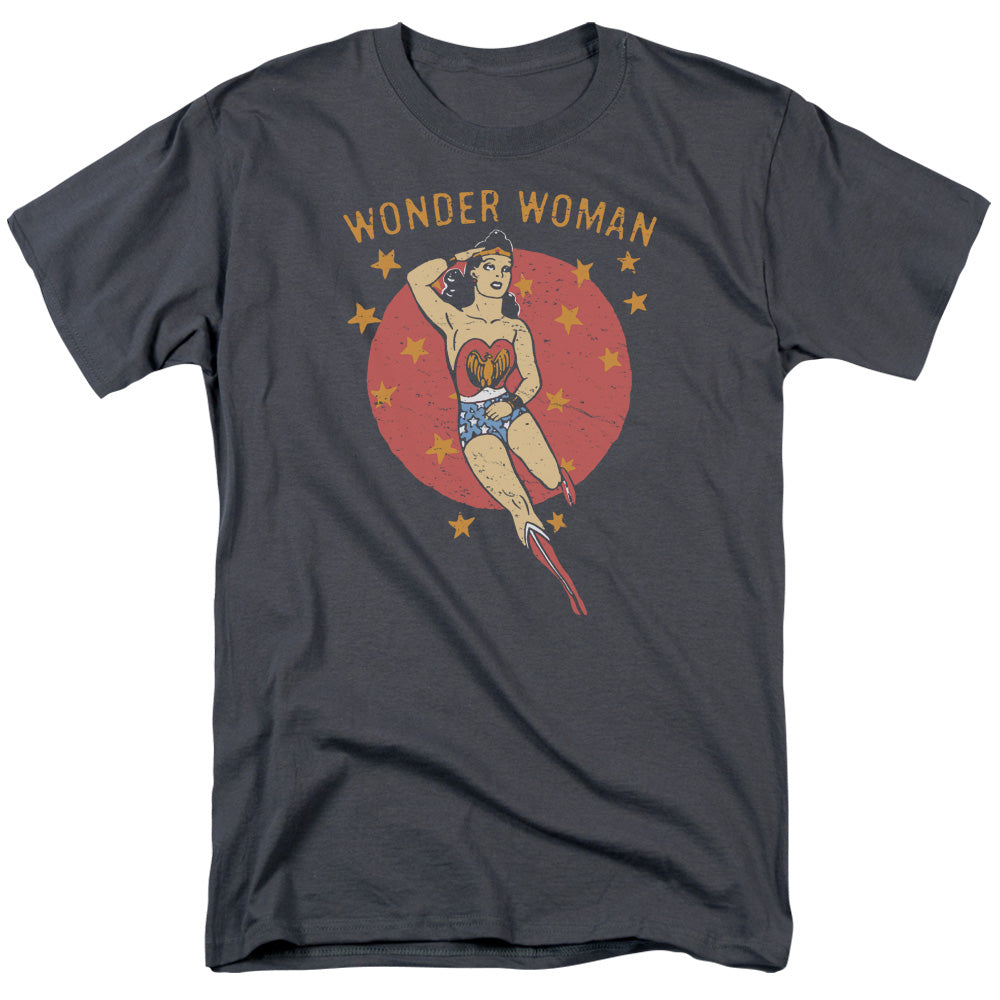 DC Comics Wonder Circle Mens T Shirt Charcoal