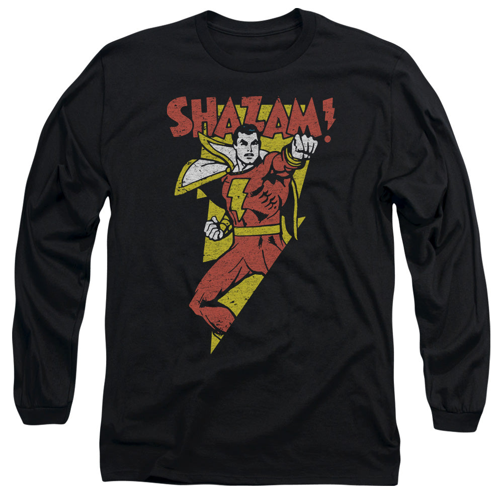 DC Comics in Bolt Mens Long Sleeve Shirt Black