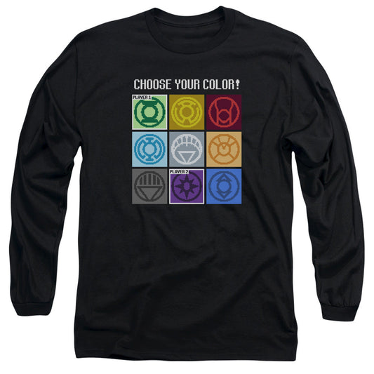 Dc Choose Your Color Mens Long Sleeve Shirt Black Officially Licensed