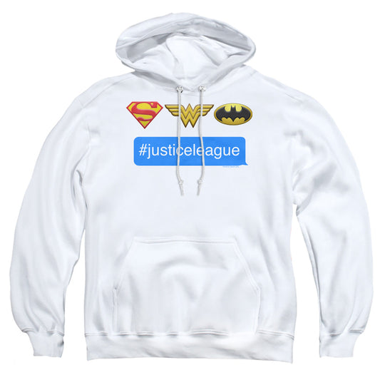 Dc Hashtag Jla Mens Hoodie White