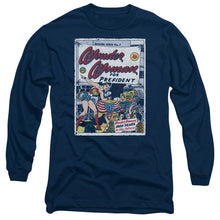 Load image into Gallery viewer, Dc Ww For President Mens Long Sleeve Shirt Navy Officially Licensed