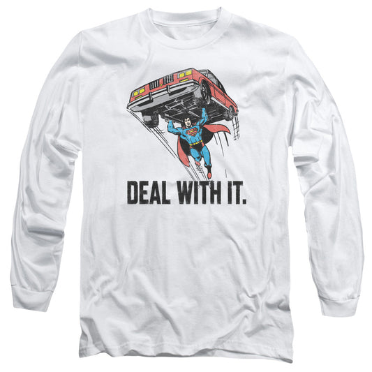 Dco Deal With It Mens Long Sleeve Shirt White Officially Licensed