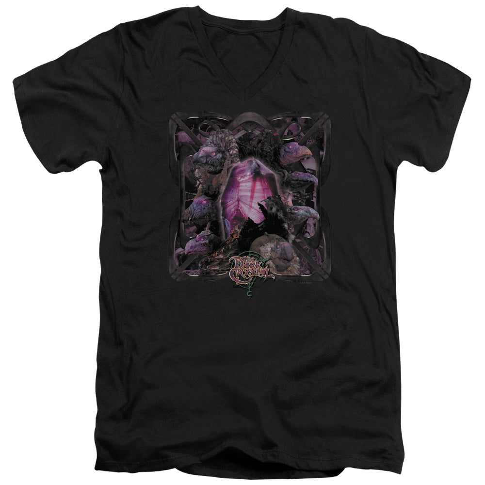 Dark Crystal Lust for Power Mens Tall T Shirt Adult V Neck Black