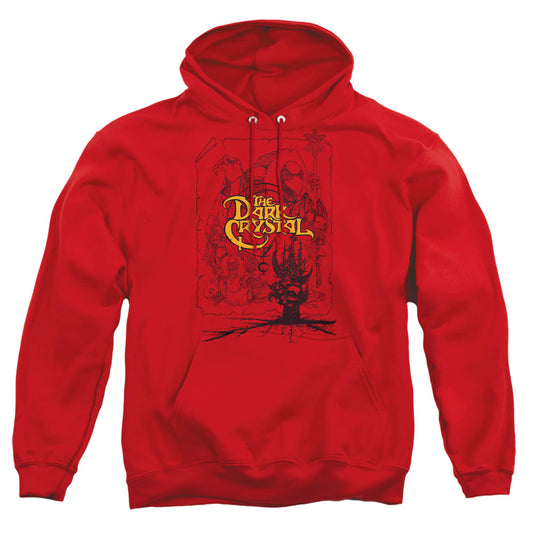 Dark Crystal Poster Lines Mens Hoodie Red