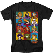 Load image into Gallery viewer, Masters Of The Universe Character Heads Mens T Shirt Black