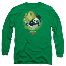 Load image into Gallery viewer, Kung Fu Panda Drago Po Mens Long Sleeve Shirt Kelly Green Officially Licensed