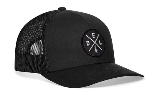 Delaware Trucker Haka Hat Black DEL X Snapback