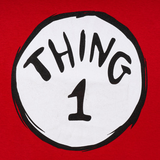 Dr Seuss Thing 1 Adult Short Sleeves T Shirt Red