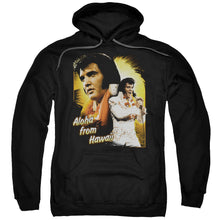 Load image into Gallery viewer, Elvis Presley Aloha Mens Hoodie Black
