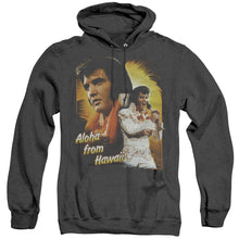 Load image into Gallery viewer, Elvis Presley Aloha Heather Mens Hoodie Black