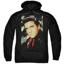 Load image into Gallery viewer, Elvis Presley Red Scarf Mens Hoodie Black