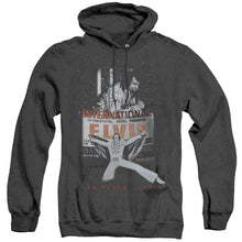 Load image into Gallery viewer, Elvis Presley Las Vegas Heather Mens Hoodie Black