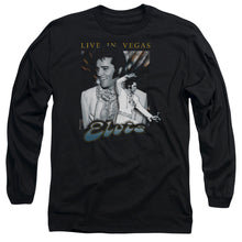 Load image into Gallery viewer, Elvis Presley Live In Vegas Mens Long Sleeve Shirt Black Officially Licensed