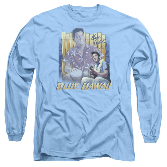 Elvis Presley Blue Hawaii Mens Long Sleeve Shirt Carolina Blue Officially Licensed