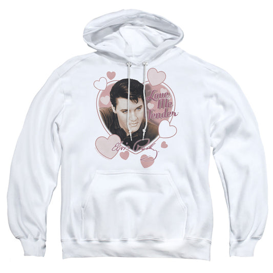 Elvis Presley Love Me Tender Mens Hoodie White