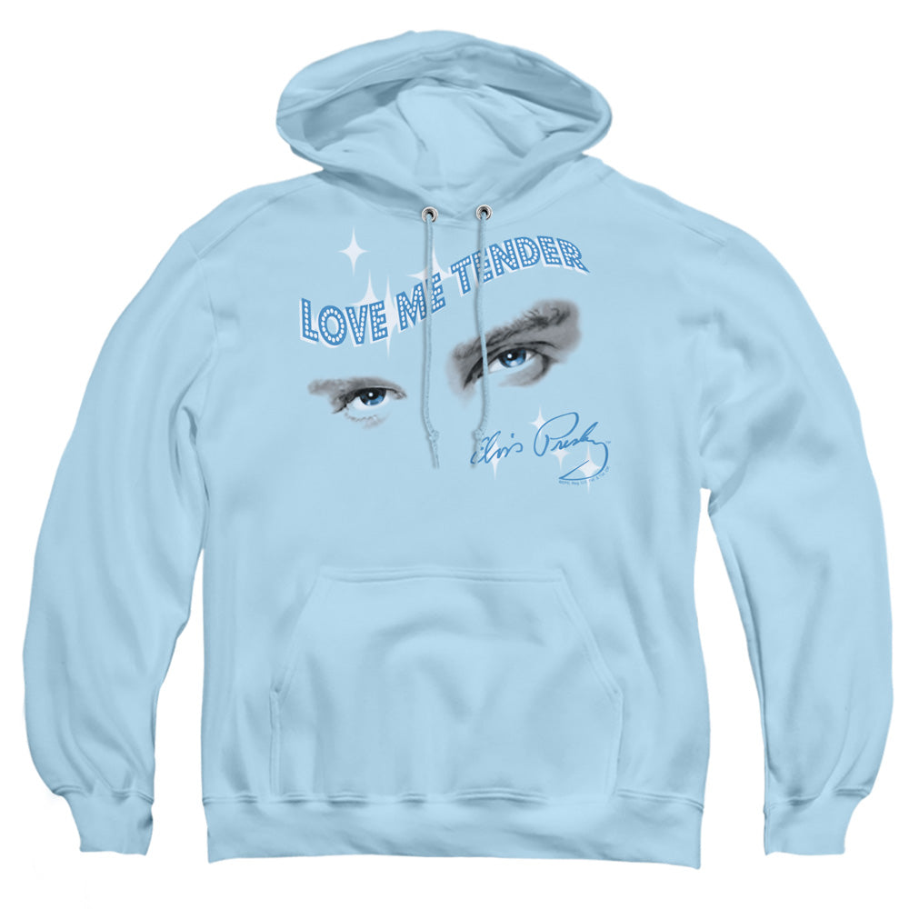 Elvis Presley Tender Eyes Mens Hoodie Light Blue