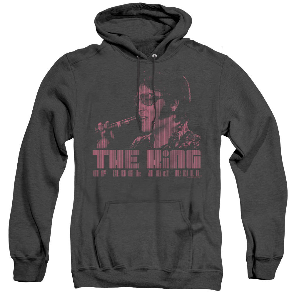 Elvis Presley The King Heather Mens Hoodie Black