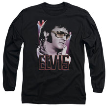 Load image into Gallery viewer, Elvis Presley 70S Star Mens Long Sleeve Shirt Black Officially Licensed