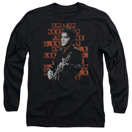 Elvis Presley 1968 Mens Long Sleeve Shirt Black Officially Licensed