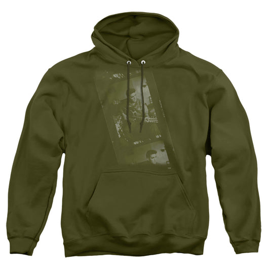 Elvis Presley Army Mens Hoodie Military Green