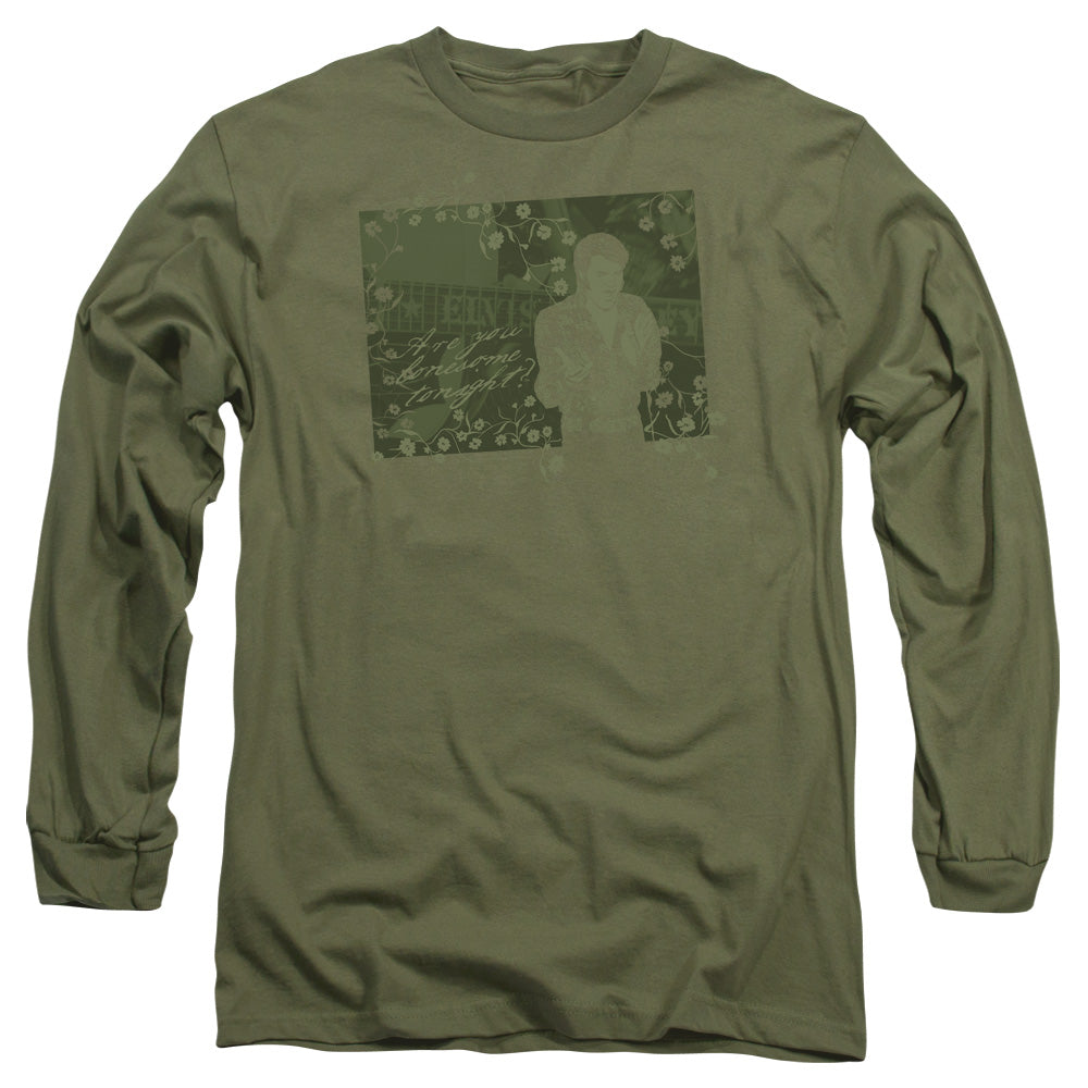 Elvis Presley That 70S Elvis Mens Long Sleeve Shirt Military Green Officially Licensed