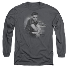 Load image into Gallery viewer, Elvis Presley Trouble Mens Long Sleeve Shirt Charcoal