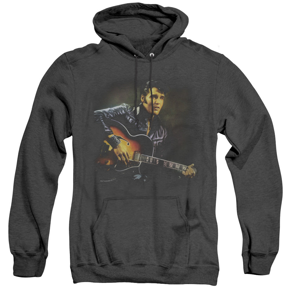 Elvis Presley 1968 Heather Mens Hoodie Black
