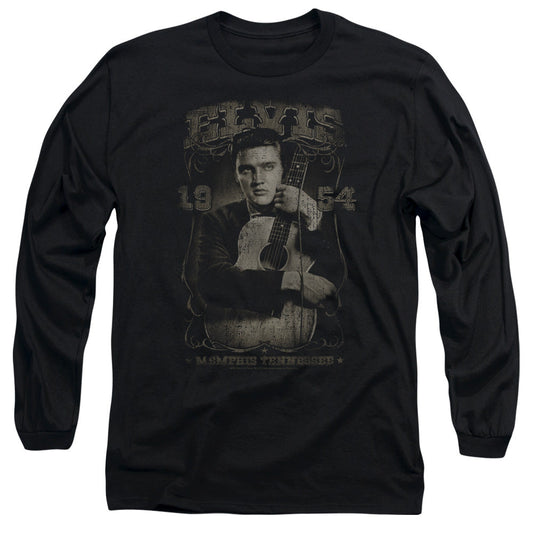 Elvis Presley 1954 Mens Long Sleeve Shirt Black Officially Licensed