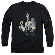 Load image into Gallery viewer, Elvis Presley Painted King Mens Long Sleeve Shirt Black Officially Licensed