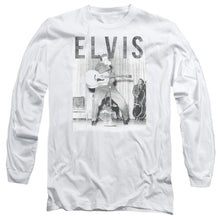 Load image into Gallery viewer, Elvis Presley With the Band Mens Long Sleeve Shirt White