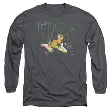 Load image into Gallery viewer, Elvis Presley Multicolored Mens Long Sleeve Shirt Charcoal