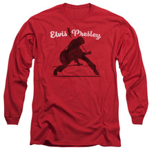 Load image into Gallery viewer, Elvis Presley Overprint Mens Long Sleeve Shirt Red