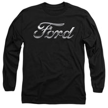 Load image into Gallery viewer, Ford Chrome Ford Logo Mens Long Sleeve Shirt Black Officially Licensed