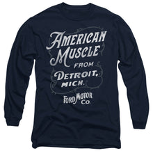 Load image into Gallery viewer, Ford American Muscle Classic Script Mens Long Sleeve Shirt Navy Officially Licensed