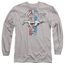 Load image into Gallery viewer, Ford Mustang Mustang Stripes Mens Long Sleeve Shirt Athletic Heather Officially Licensed